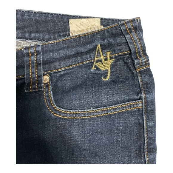 ARMANI Jeans vintage blue denim pants, low waist, regular fit indigo zip up 28 - Picture 4 of 15